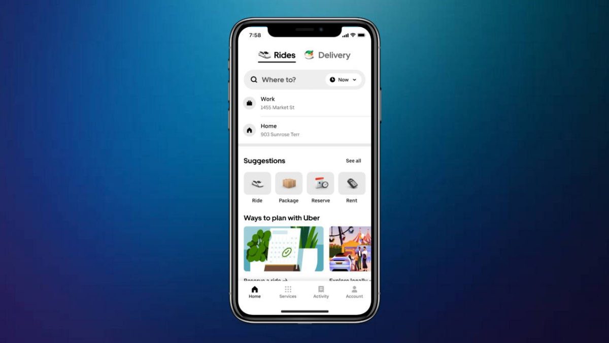 La aplicación rediseñada de Uber se centra en la personalización
