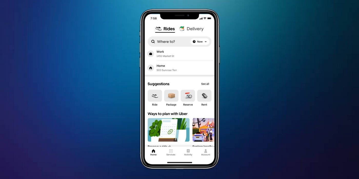 La aplicación rediseñada de Uber se centra en la personalización