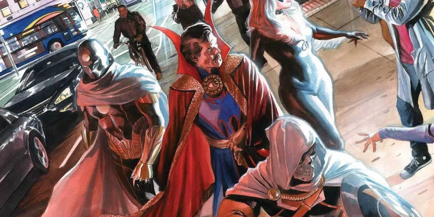 La nueva lista de defensores secretos de Doctor Strange revelada en el arte de Alex Ross de nivel Dios
