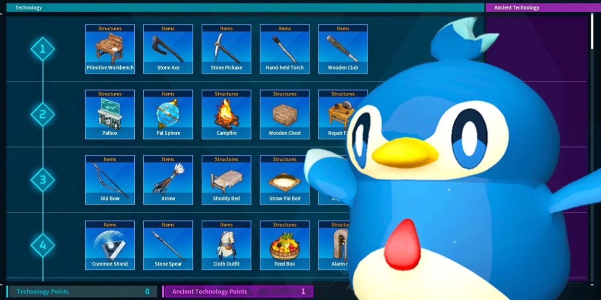 Palworld: 10 mejores tecnologías para desbloquear primero