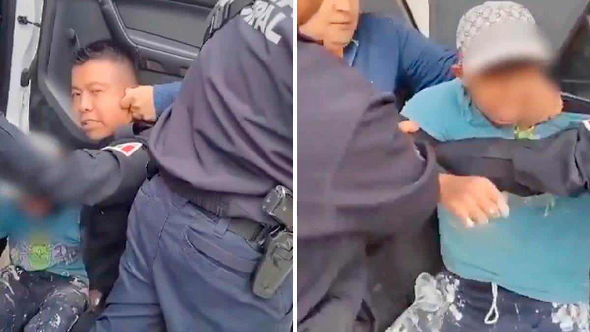 Video | A 'jalones de oreja', vecina de Naucalpan impide que policías levanten a menor