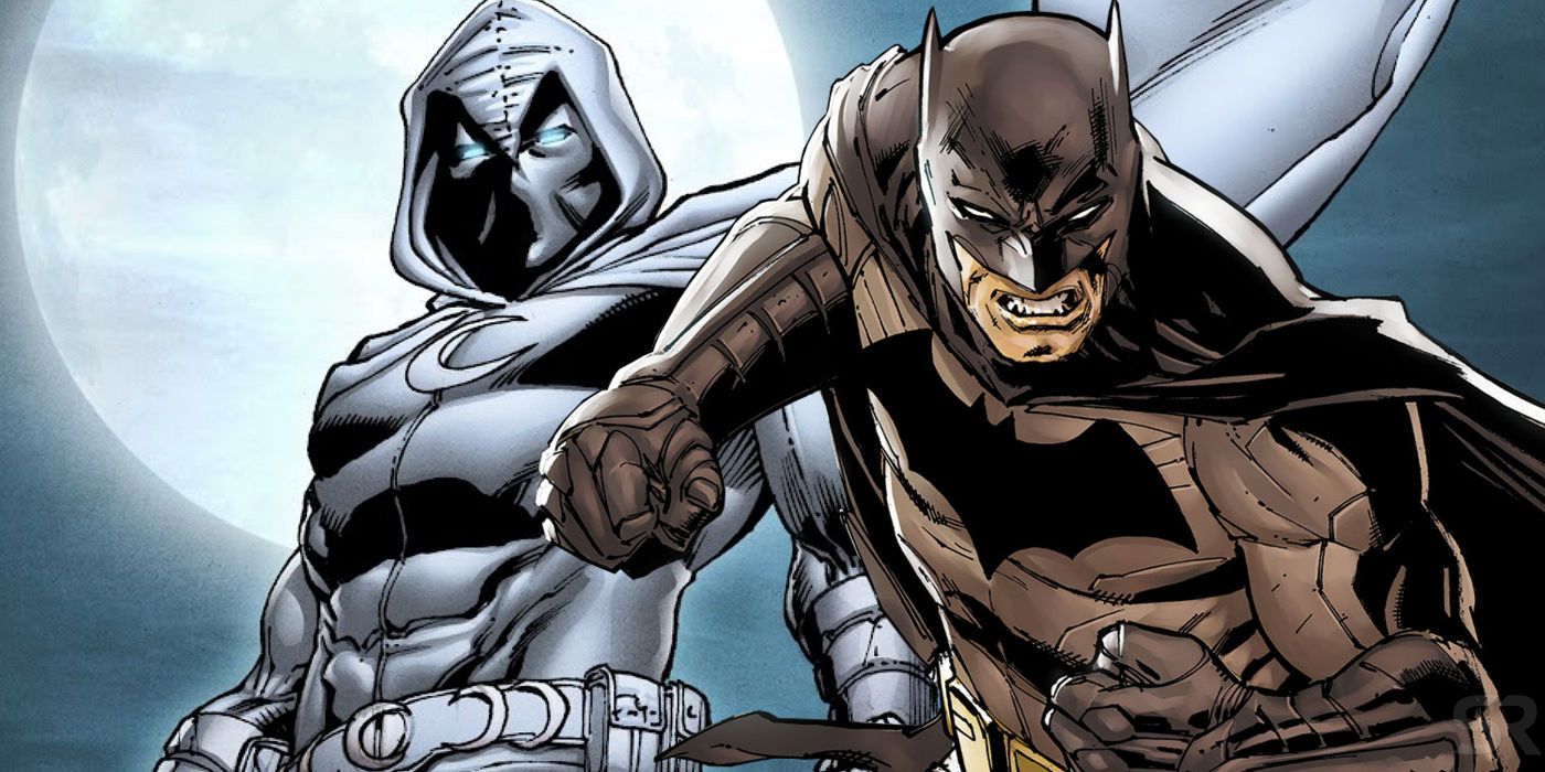 Fanart de Batman vs Moon Knight se burla hilarantemente de sus evidentes similitudes