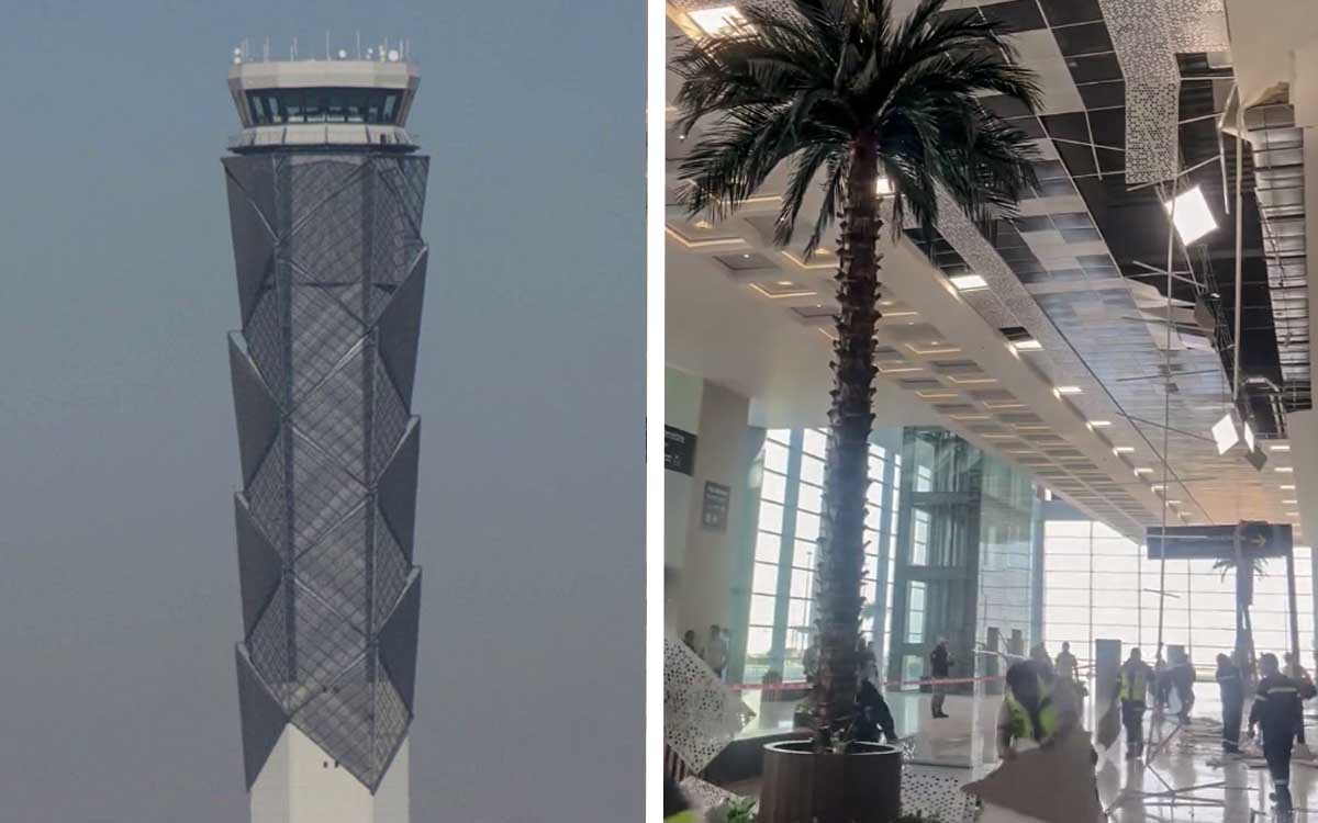 AIFA confirma caída de plafones de techo; no hubo lesionados | Video