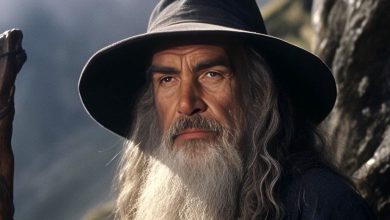 El arte de El señor de los anillos refunde la trilogía con estrellas de los 80 (incluido Harrison Ford como Aragorn)
