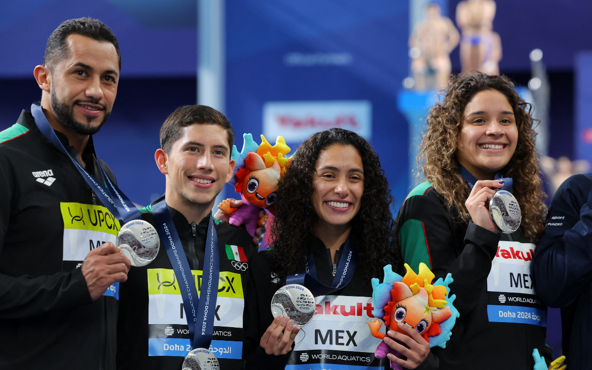 Mundial de Natación 2024: México se cuelga la plata en los clavados mixtos por equipo | Video