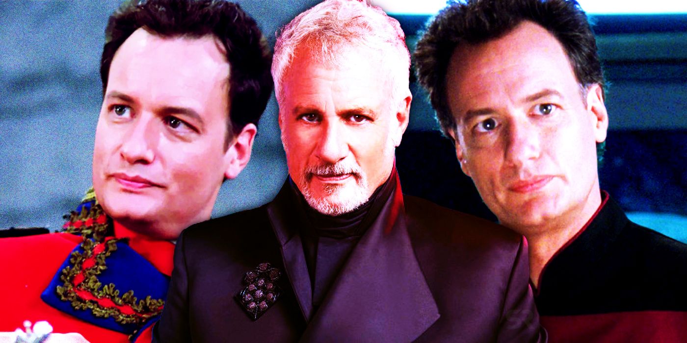 John de Lancie como Q en Star Trek: La próxima generación y Star Trek: Picard