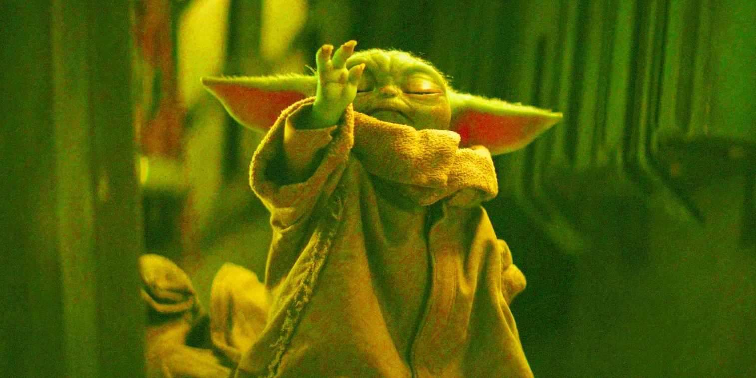 Grogu usa la fuerza en The Mandalorian