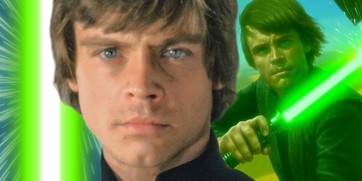 Star Wars revela la primera vez que Luke empuña su sable de luz verde, reescribiendo el canon de la película