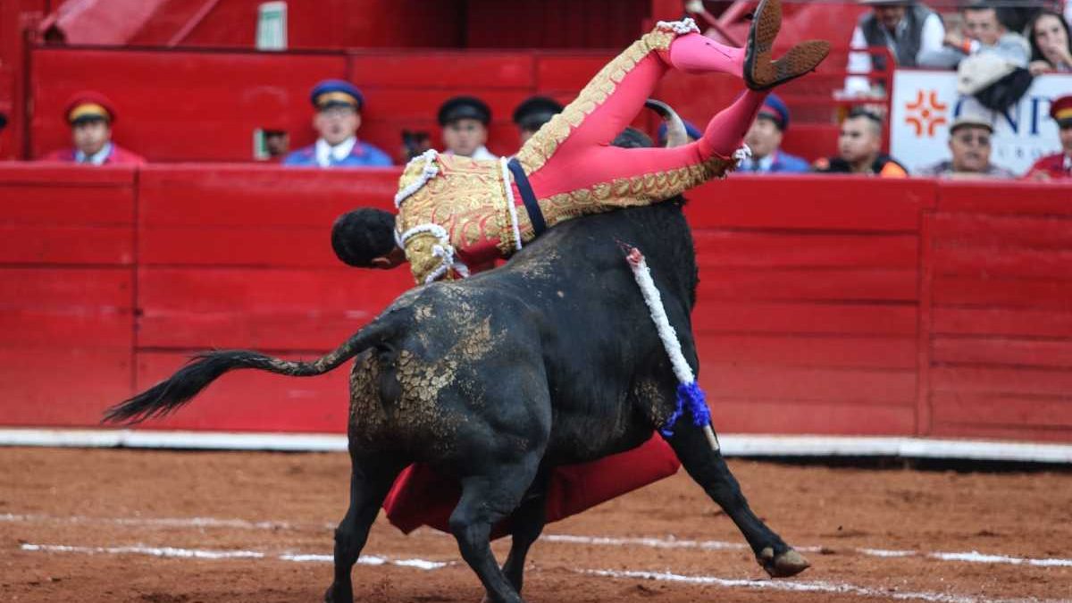 Torero sufre cornada en la Plaza México