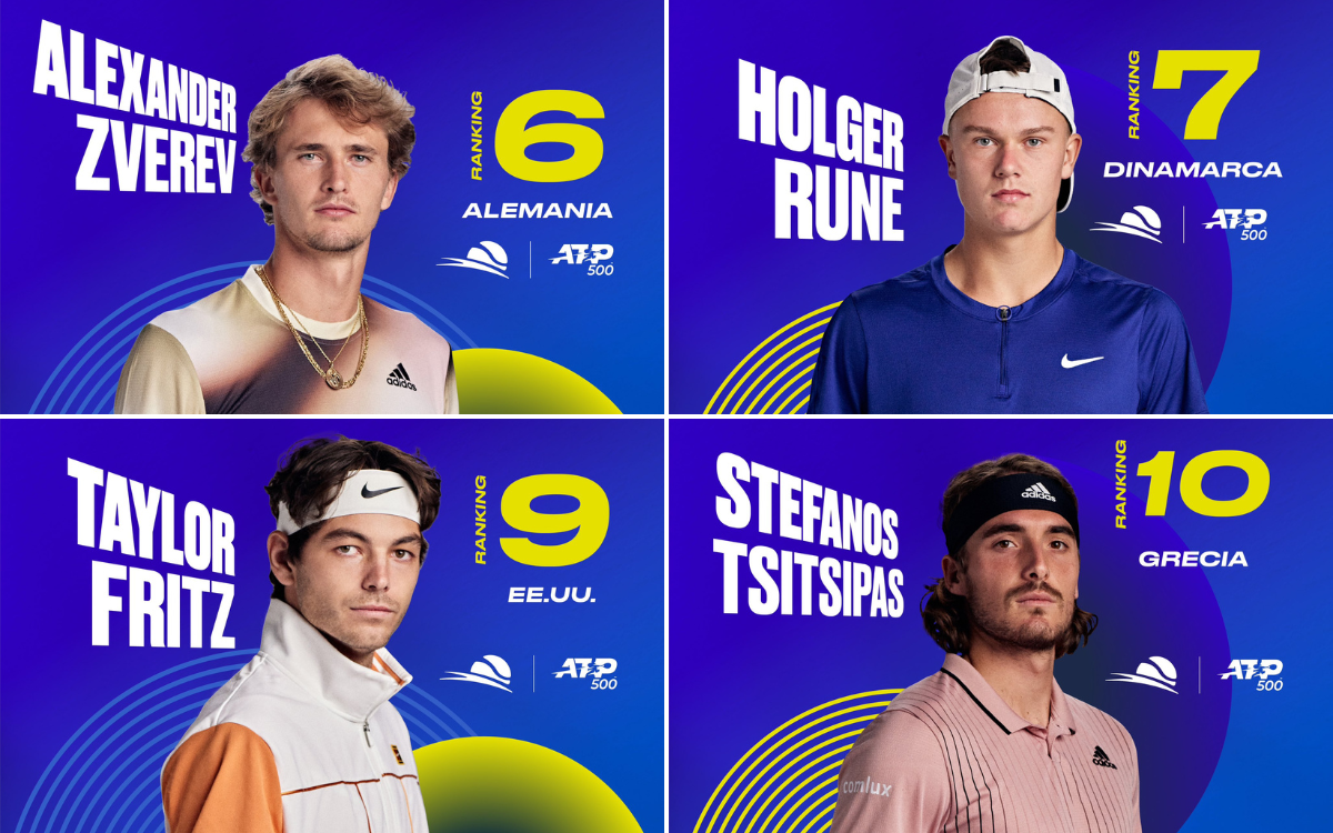 Zverev, Rune, Fritz y Tsitsipas encabezan el Abierto Mexicano de Tenis | Video