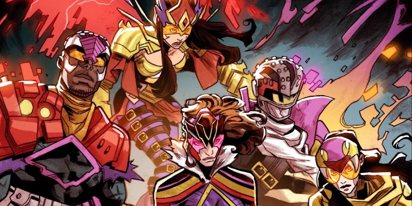 Power Rangers Drakkon New Dawn #3 Mundo del equipo Coinless Power Ranger en paneles de Power Rangers Drakkon New Dawn #3