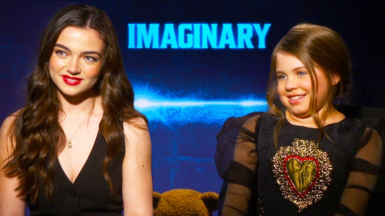Las jóvenes estrellas de Imaginary comparten su aterradora experiencia con Chauncey, el oso bestia