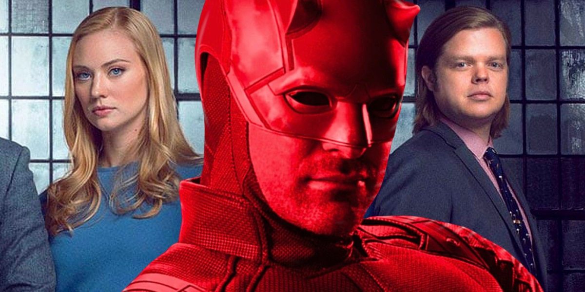 Daredevil, Karen y Foggy se enfrentan a Kingpin en Gritty Daredevil: Born Again Fan Póster