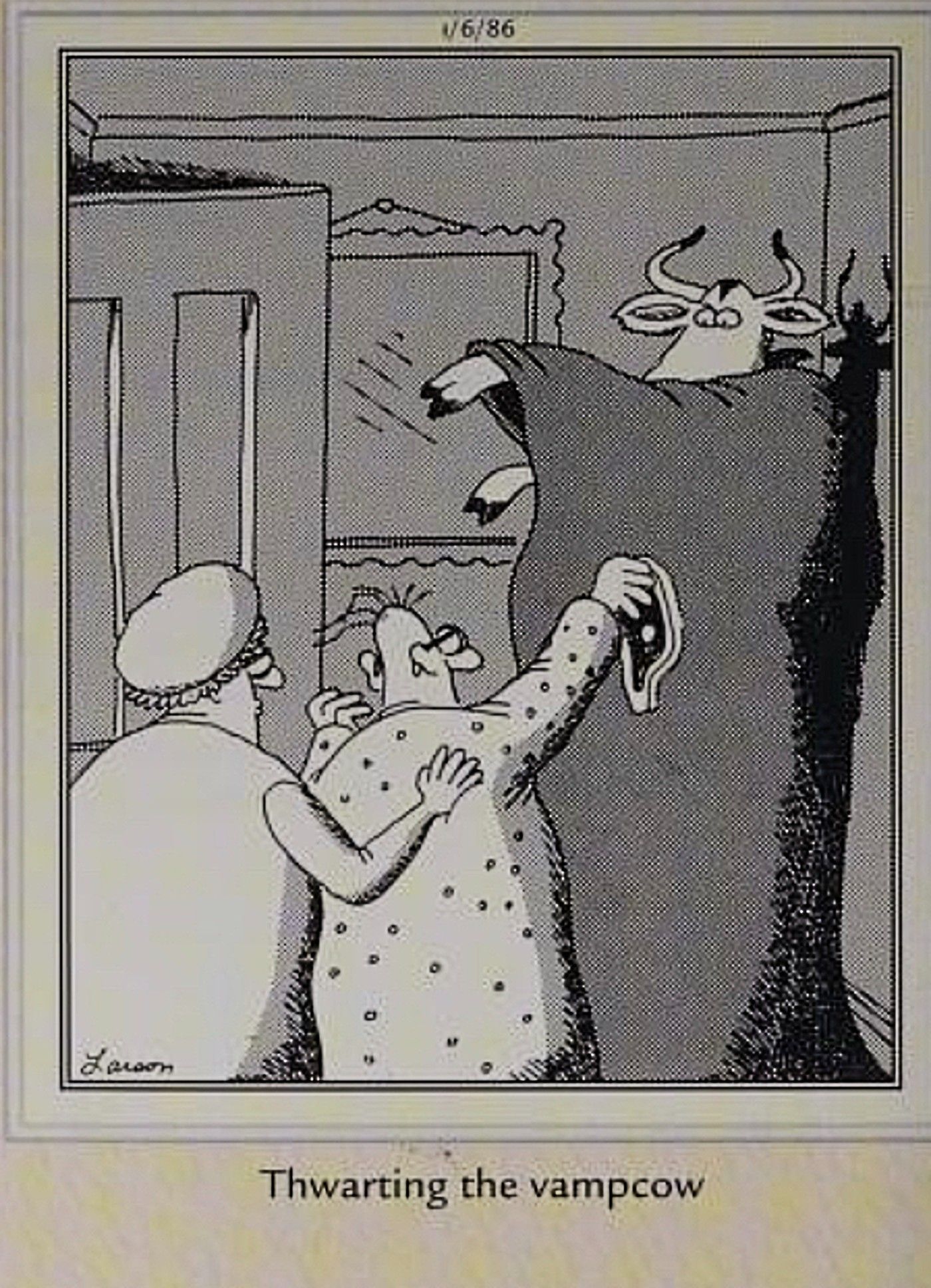 Far Side, frustrando a la vampcow