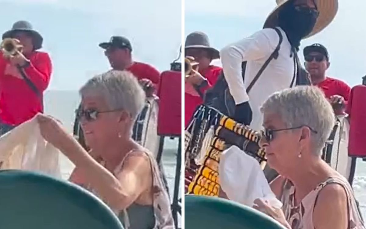 Captan a extranjeros salir molestos de playa en Mazatlán mientras toca una banda | Video