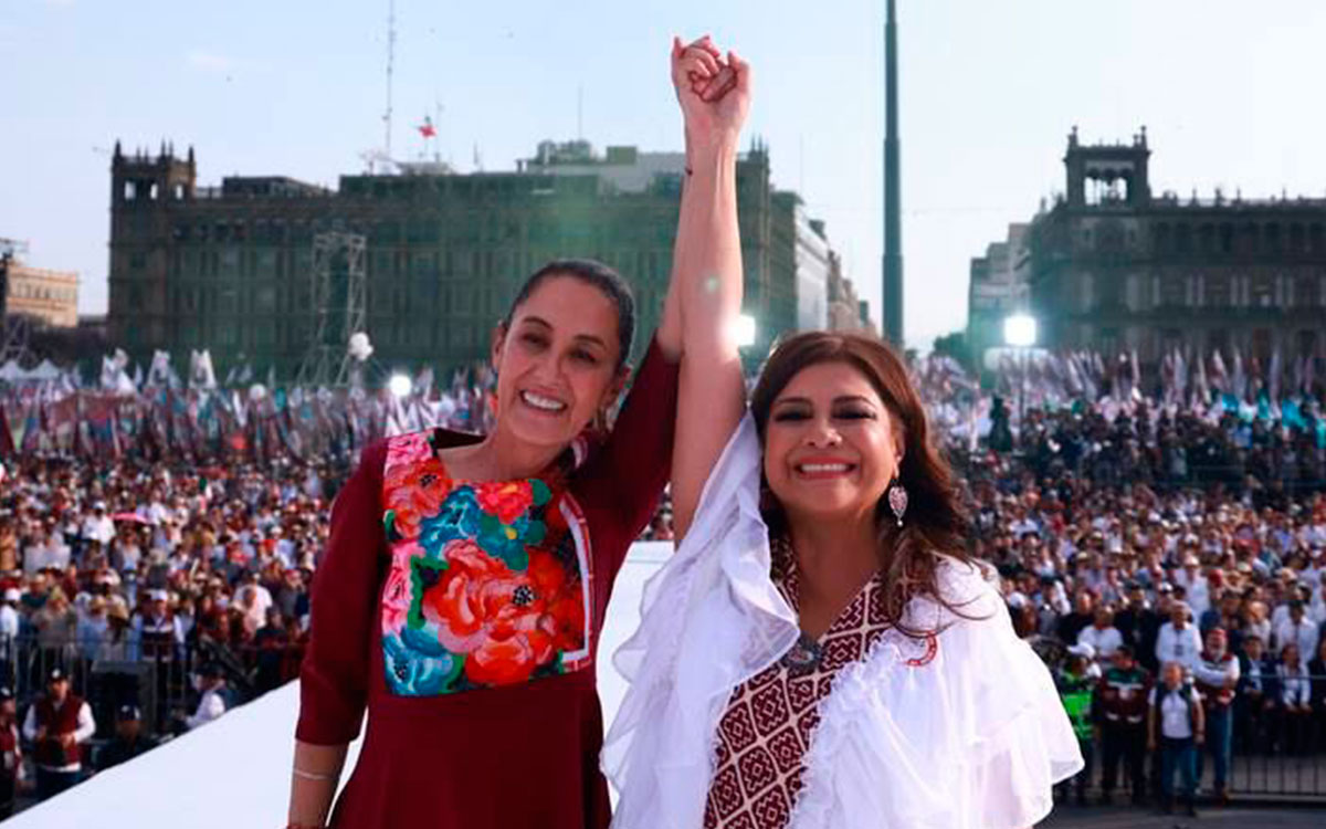 Clara Brugada sale al paso por video con Sheinbaum en el Zócalo