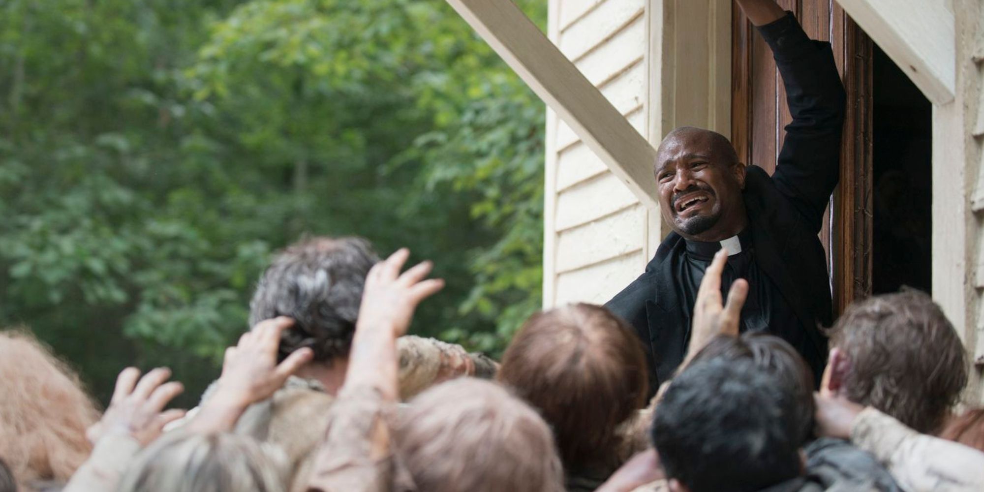 Seth Gilliam como el padre Gabriel en The Walking Dead