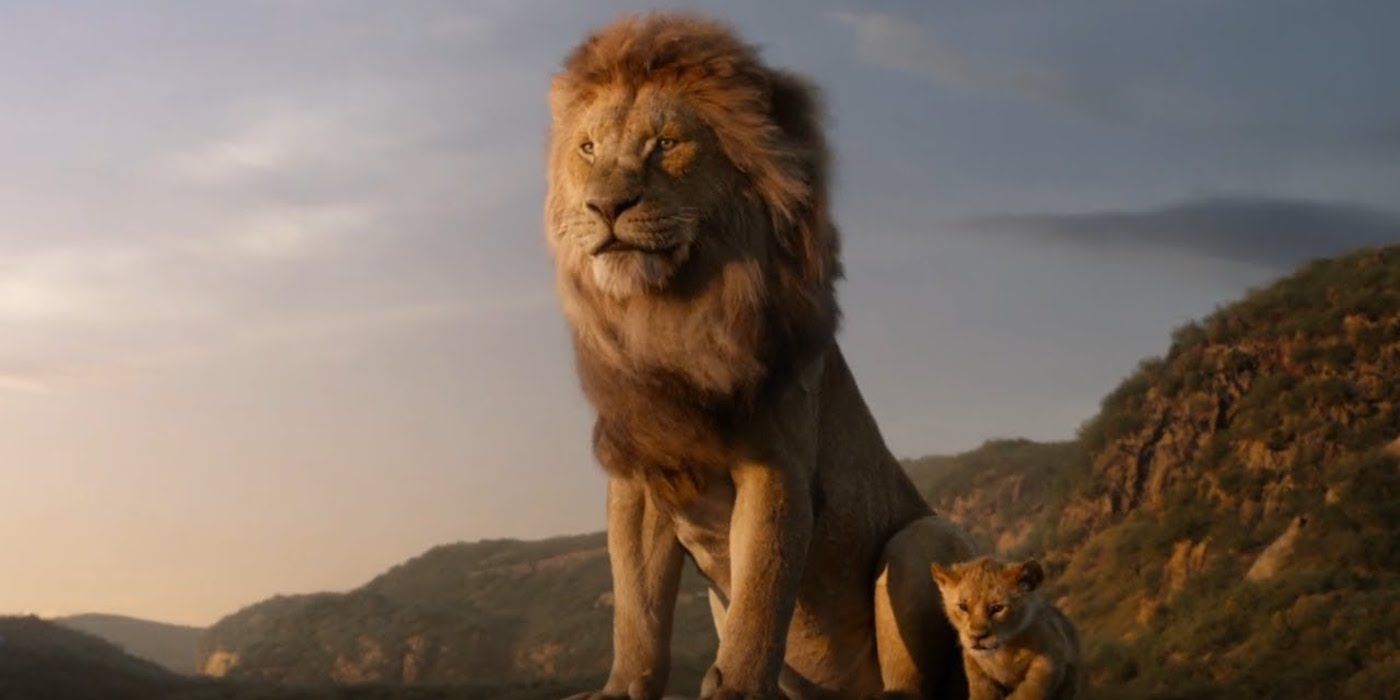 Mufasa y Simba en El Rey León 2019