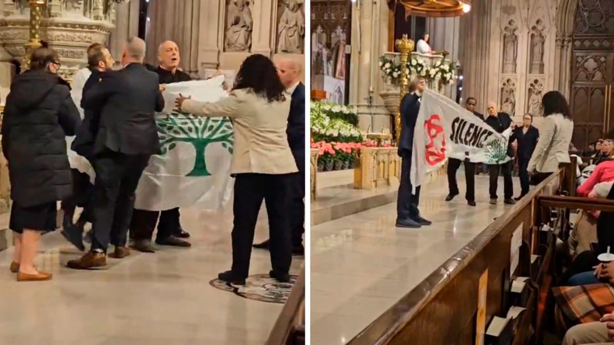 Arrestan a tres hombres por interrumpir misa en NY para pedir 'Palestina libre' | Video