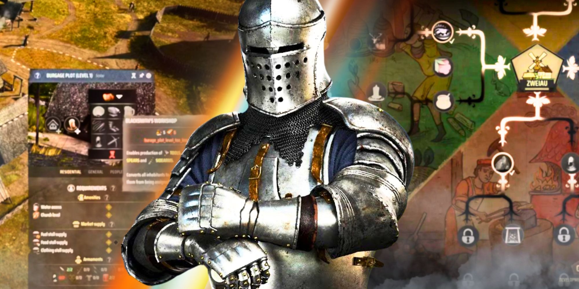 Cómo fabricar armas y armaduras en Manor Lords