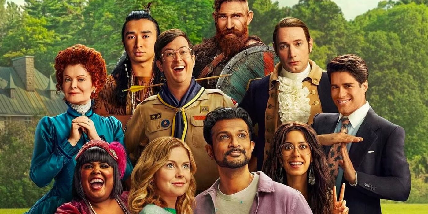 El elenco de Ghosts mira en imagen promocional