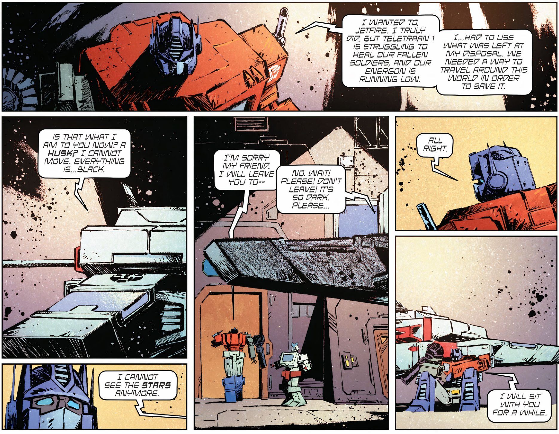 Transformers #8 Jetfire ya no puede ver las estrellas