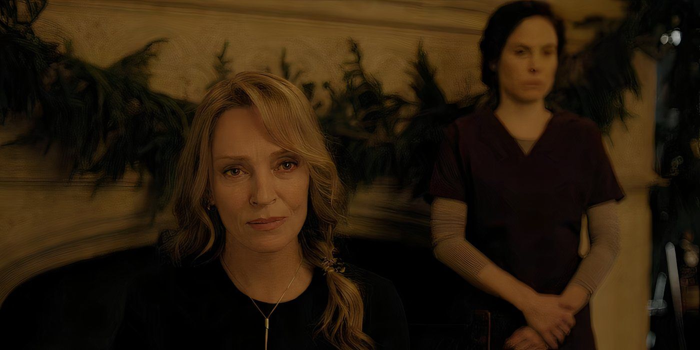 Uma Thurman se sienta solemnemente en Oh Canada todavía