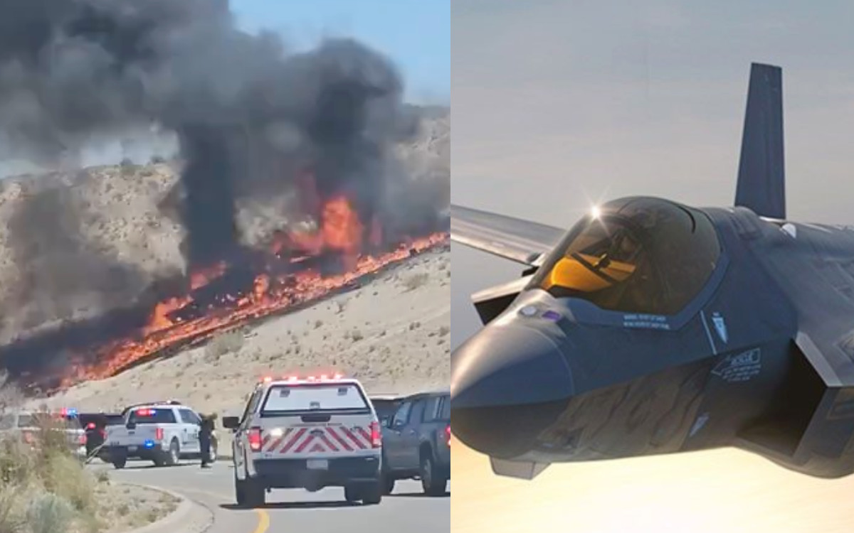 Avión de combate se estrella cerca de aeropuerto en Estados Unidos