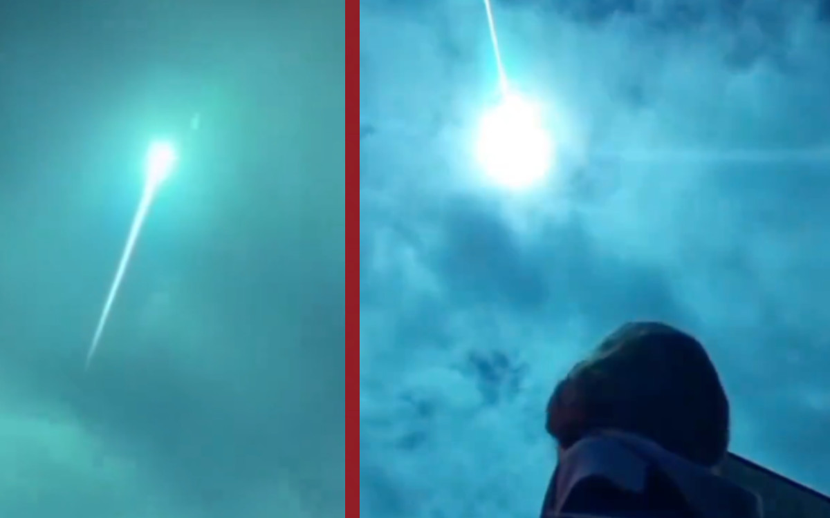 El fragmento de cometa y los espectaculares videos que grabaron las adolescentes