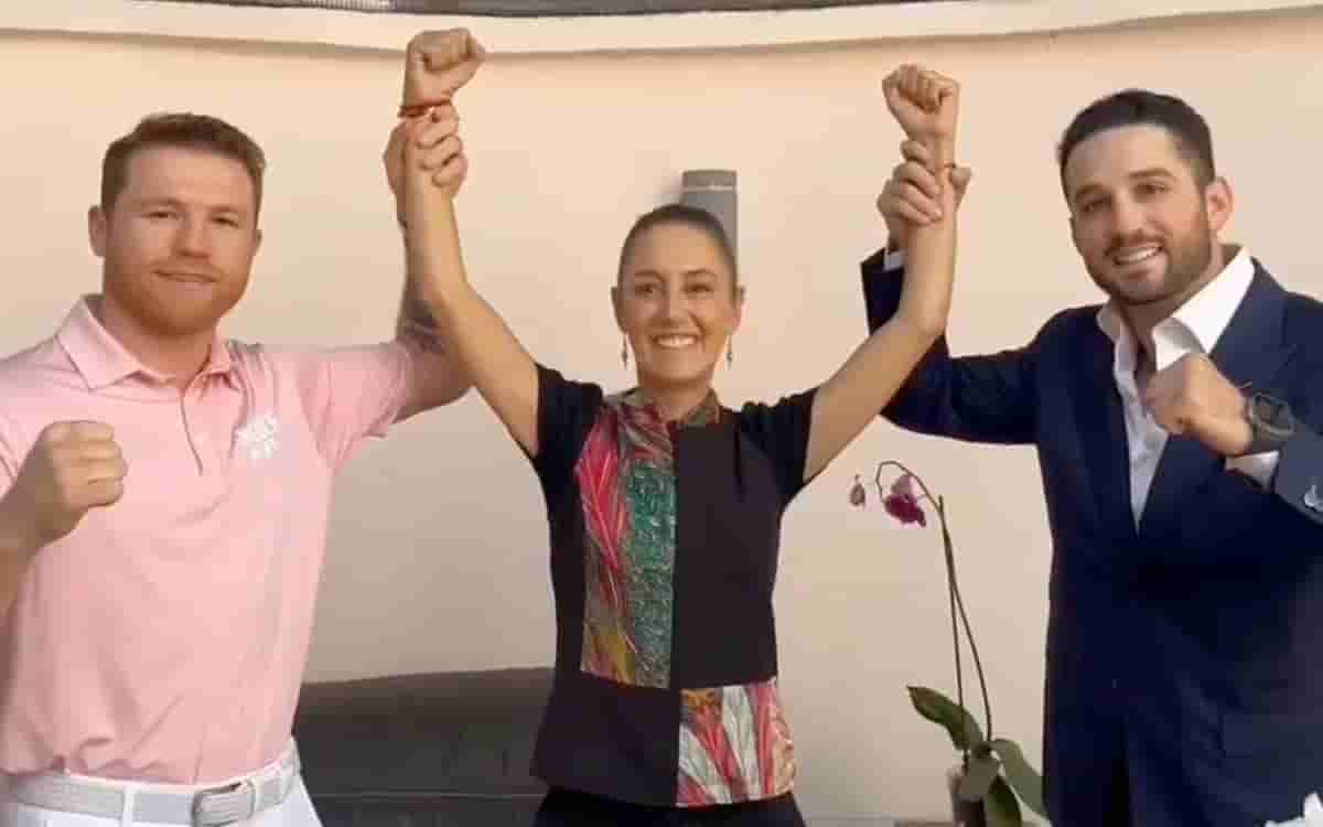 'Sé que va a ganar': Canelo Álvarez a Claudia Sheinbaum