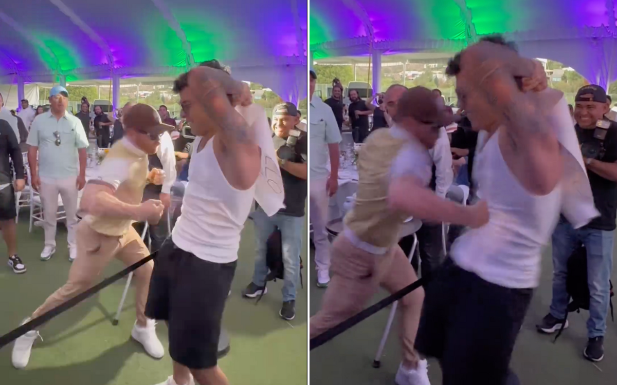 Video | 'Canelo' Álvarez propina fuerte gancho a un influencer que lo retó