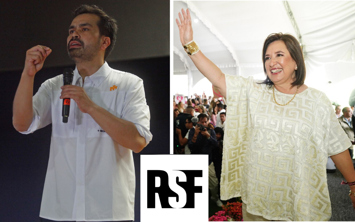 Xóchitl y Máynez firman compromiso por la prensa con RSF ante elecciones