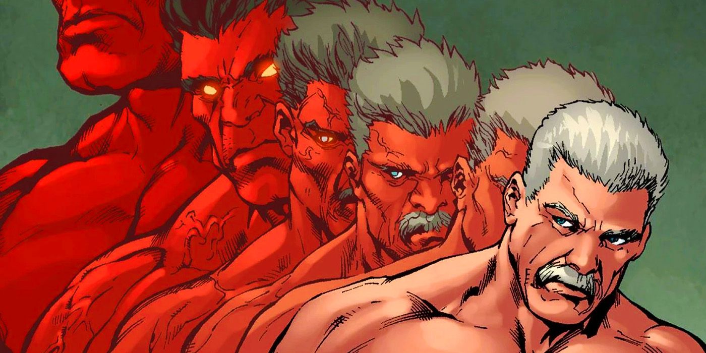 La transformación de Red Hulk del general Ross en Marvel Comics
