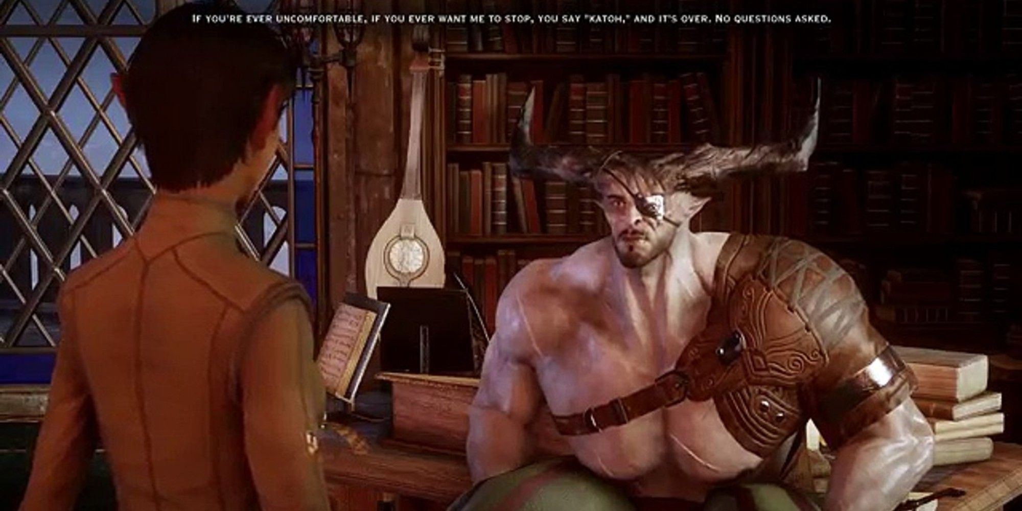 Iron Bull expone los términos de su romance con el Inquisidor en Dragon Age: Inquisition