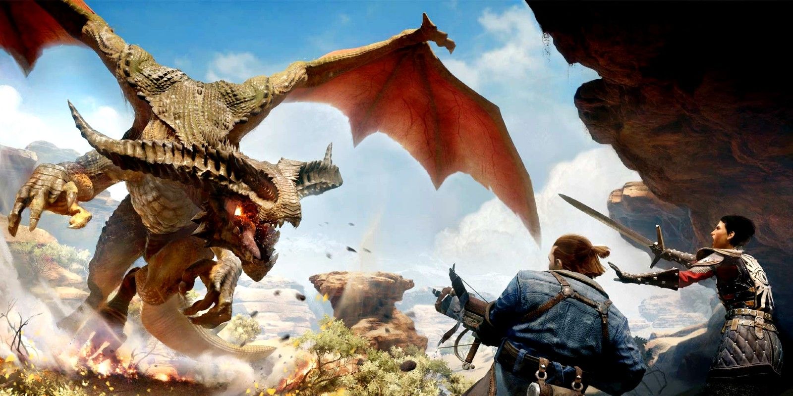 El dragón alto Fereldan Frostback en Dragon Age: Inquisition es uno de los primeros que un jugador y su grupo encontrarán.