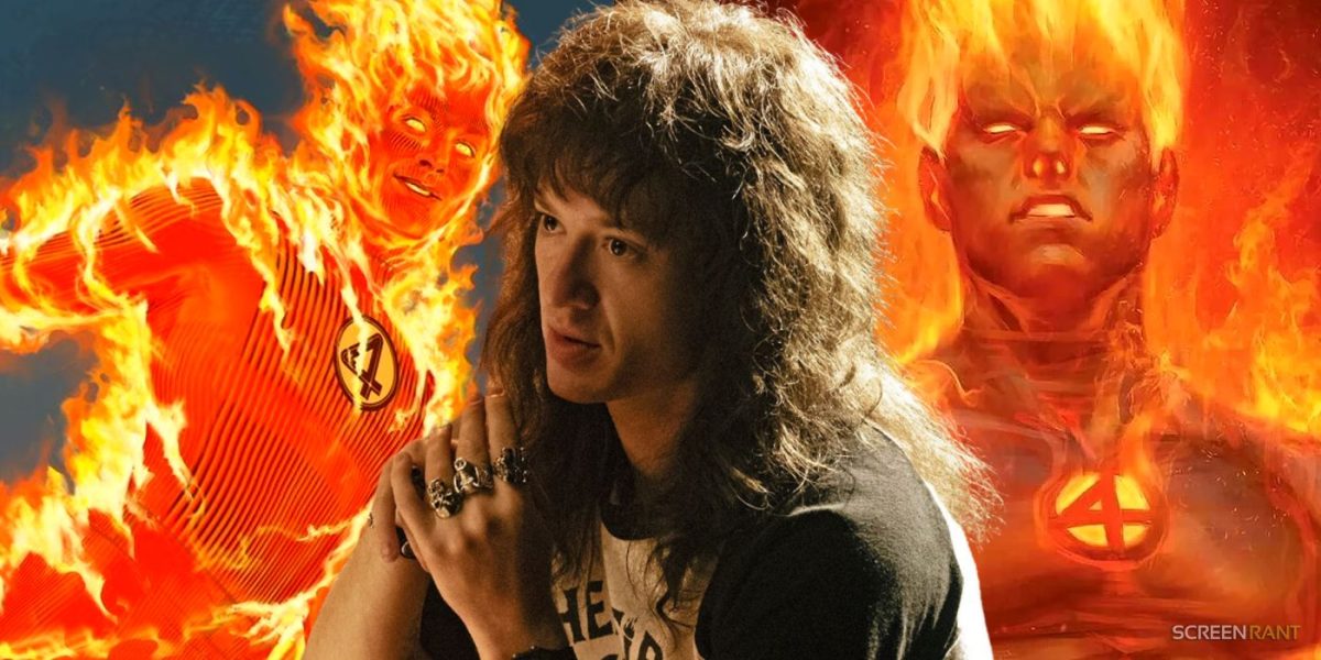 El elenco de los Cuatro Fantásticos del MCU imaginado con trajes modernos y de la década de 1960 en un brillante arte de Marvel