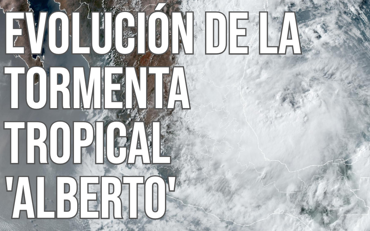 Evolución de la Tormenta Tropical Alberto