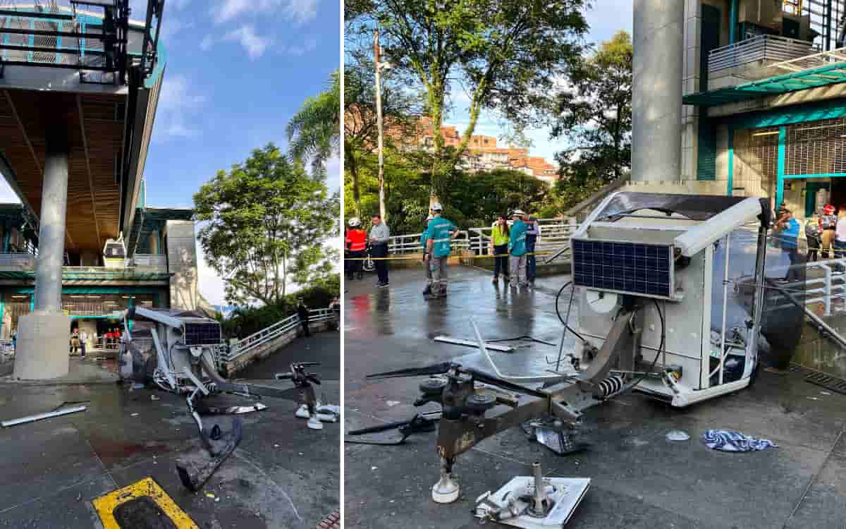 Videos | Se desploma cabina del teleférico en Colombia; un muerto y 20 heridos
