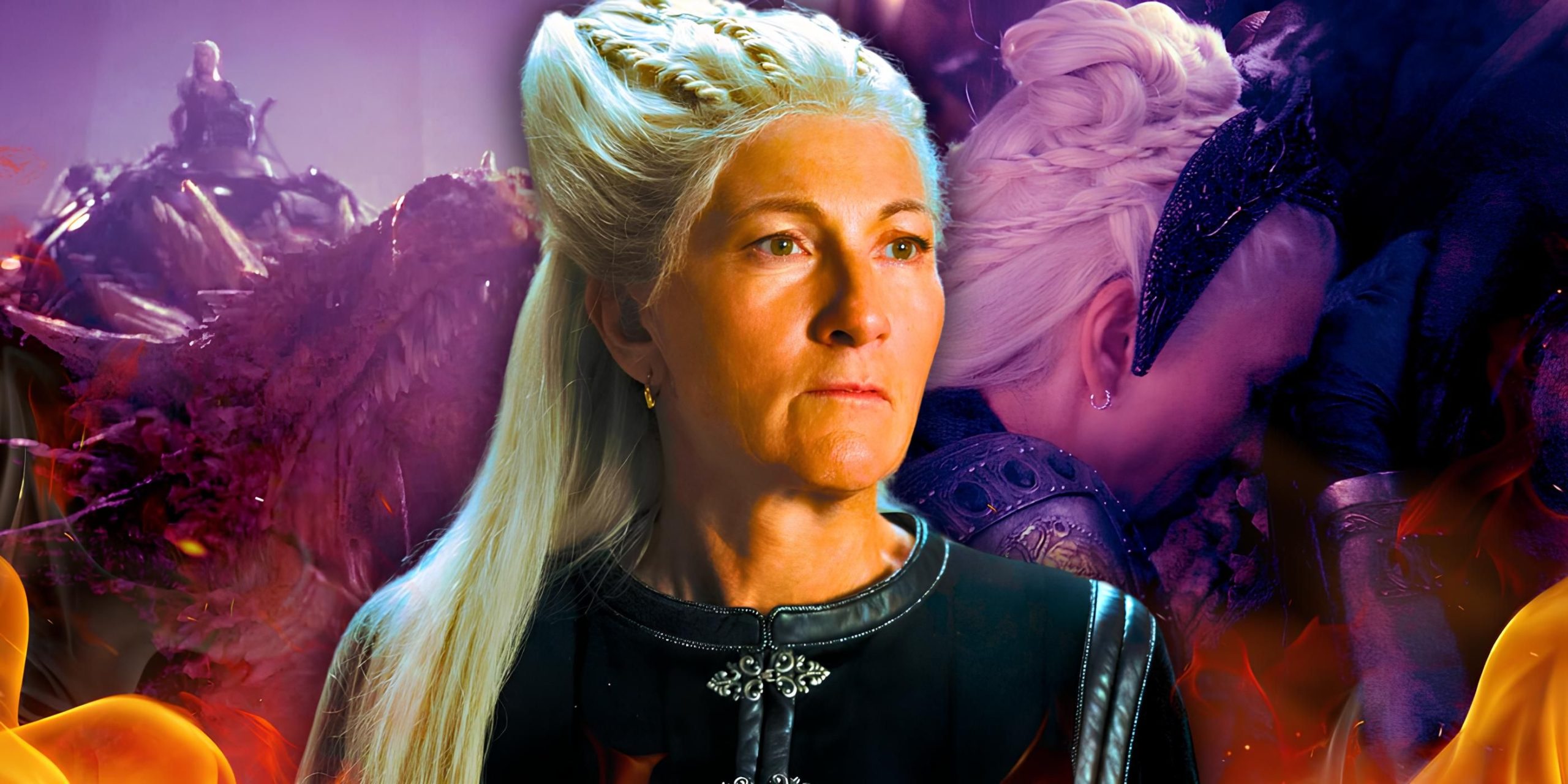 Explicación de la historia de Rhaenys y Meleys en el canon de Juego de Tronos antes de House of the Dragon