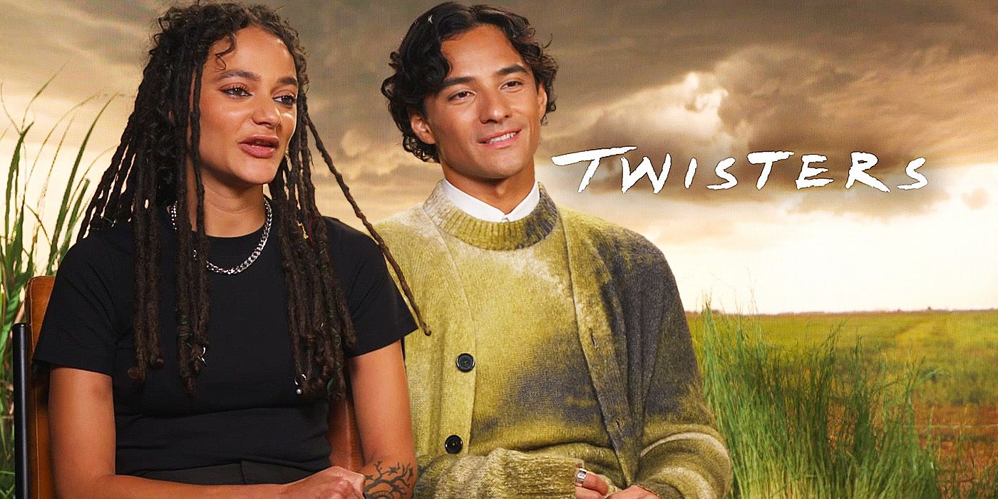 Las estrellas de Twisters, Brandon Perea y Sasha Lane, elogian el estilo de dirección fluido de Lee Isaac Chung