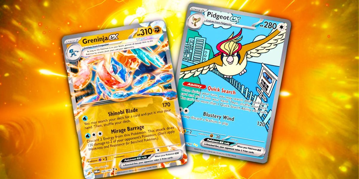 Guía de la baraja Greninja Pidgeot de Pokémon TCG (consejos, cartas y estrategias)