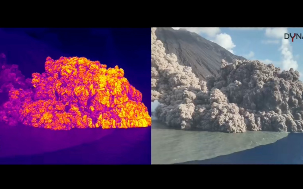 Italia eleva al máximo el nivel de alerta por erupción del volcán Estrómboli