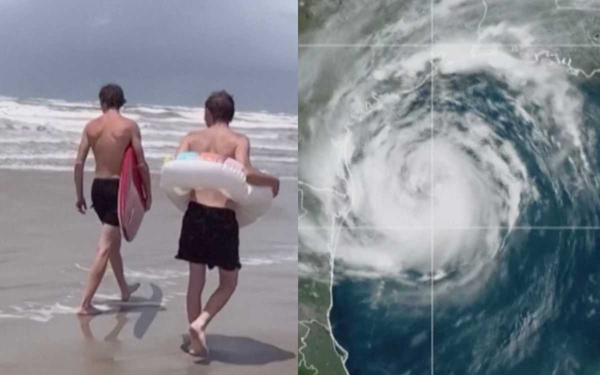 Surfistas y nadadores quieren meterse al mar mientras Beryl se acerca | Video