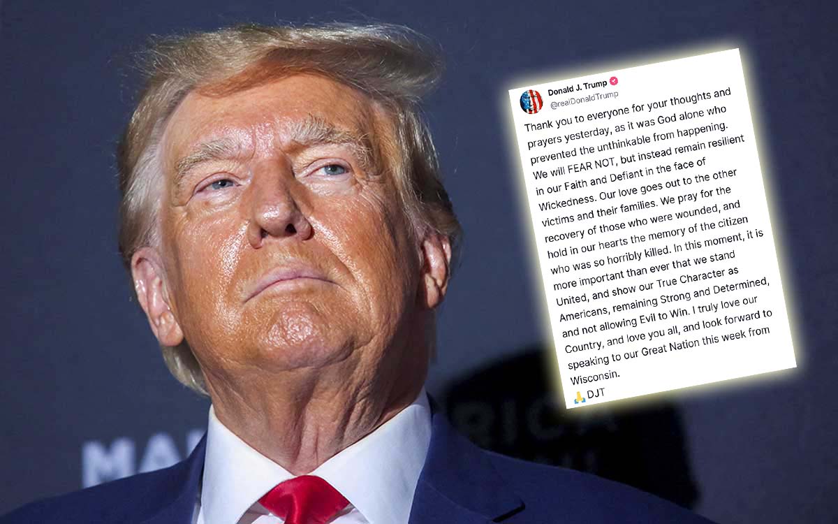 Trump dice que ‘no hay nada que temer’ tras atentado; pide ‘unidad y carácter’