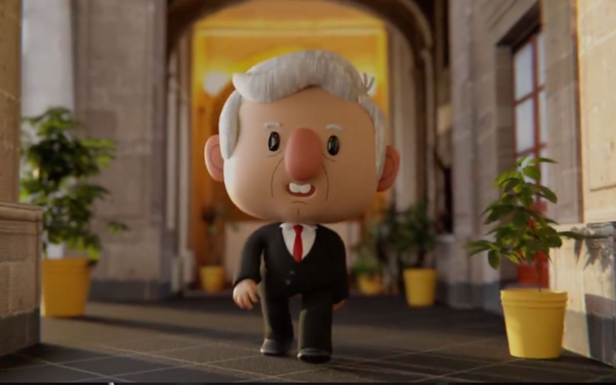 ¿Nueva intro para la mañanera? AMLO arranca conferencia con su caricatura en 3D | Video