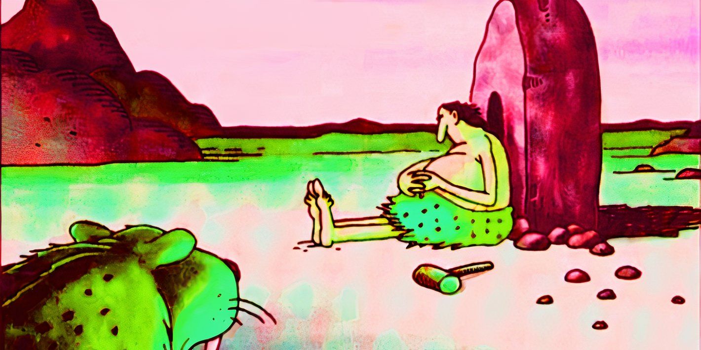 Me sorprendió la cantidad de veces que apareció el personaje prehistórico más famoso de The Far Side