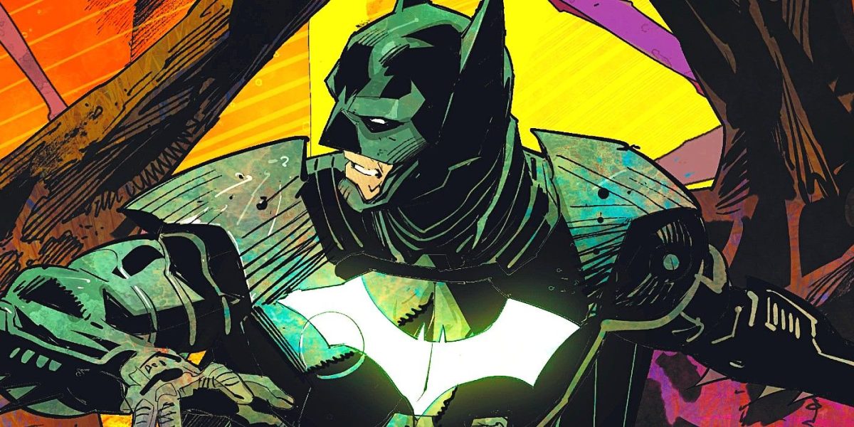 La armadura espacial brillante de Batman lo convierte en un héroe de ciencia ficción sacado directamente de TRON