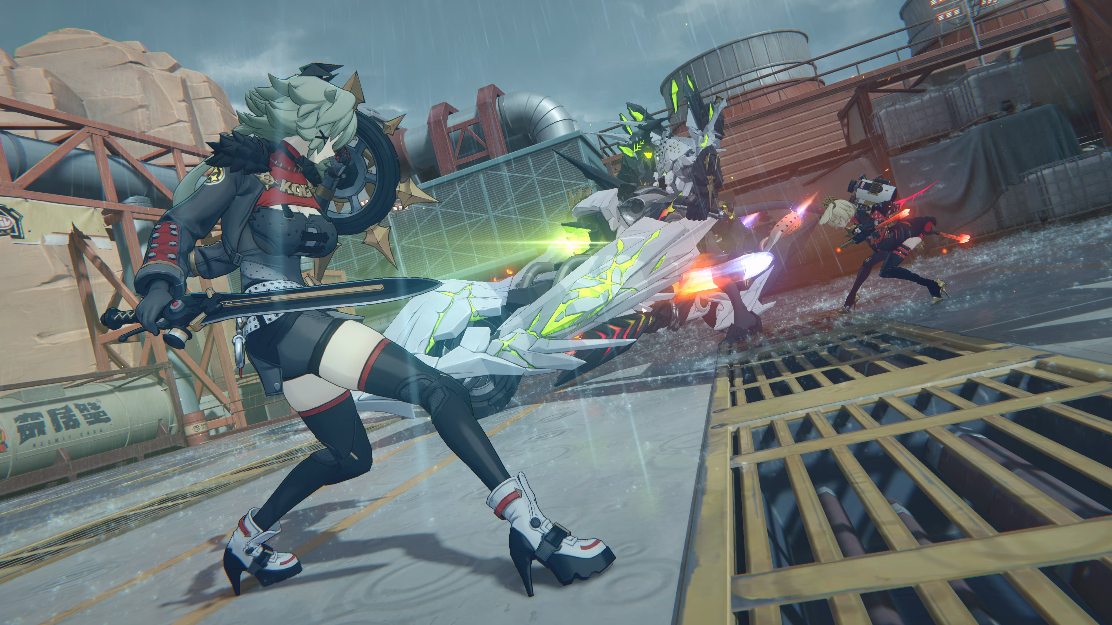 César y Burnice luchan contra un gran enemigo en la Zona Cero sin Zen.