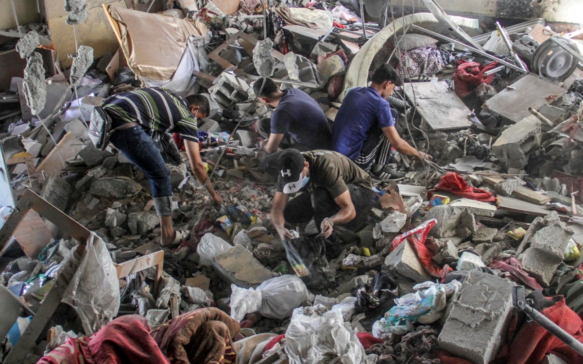 6% de la población de Gaza, muerta o herida por bombardeos de Israel