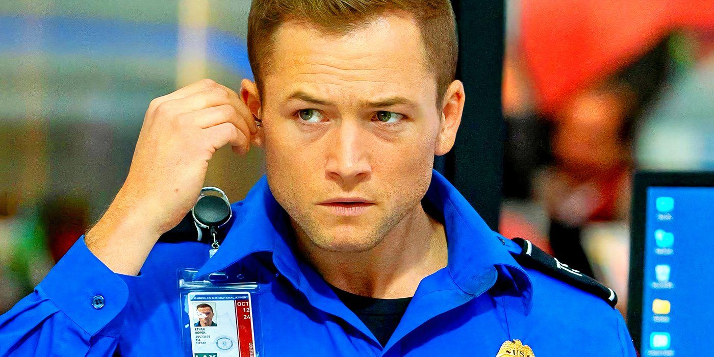 Tráiler de mano: el agente de la TSA, Taron Egerton, obligado a pasar una maleta de contrabando a través de la seguridad en el nuevo thriller de Netflix